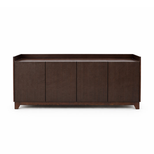 Oaklin Wooden Console Table with Fluted Doors – Modern Storage Sideboard for Living Room & Entryway - Habitt