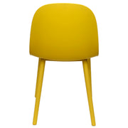 Sora Dining Chair – Modern Molded Seat with Cushion (Pink, Grey, White, Black, Yellow) - Habitt