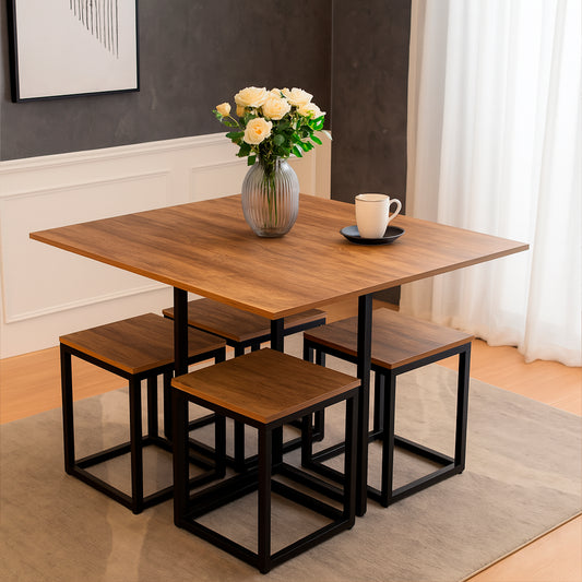 Finn dining with 4 Stool