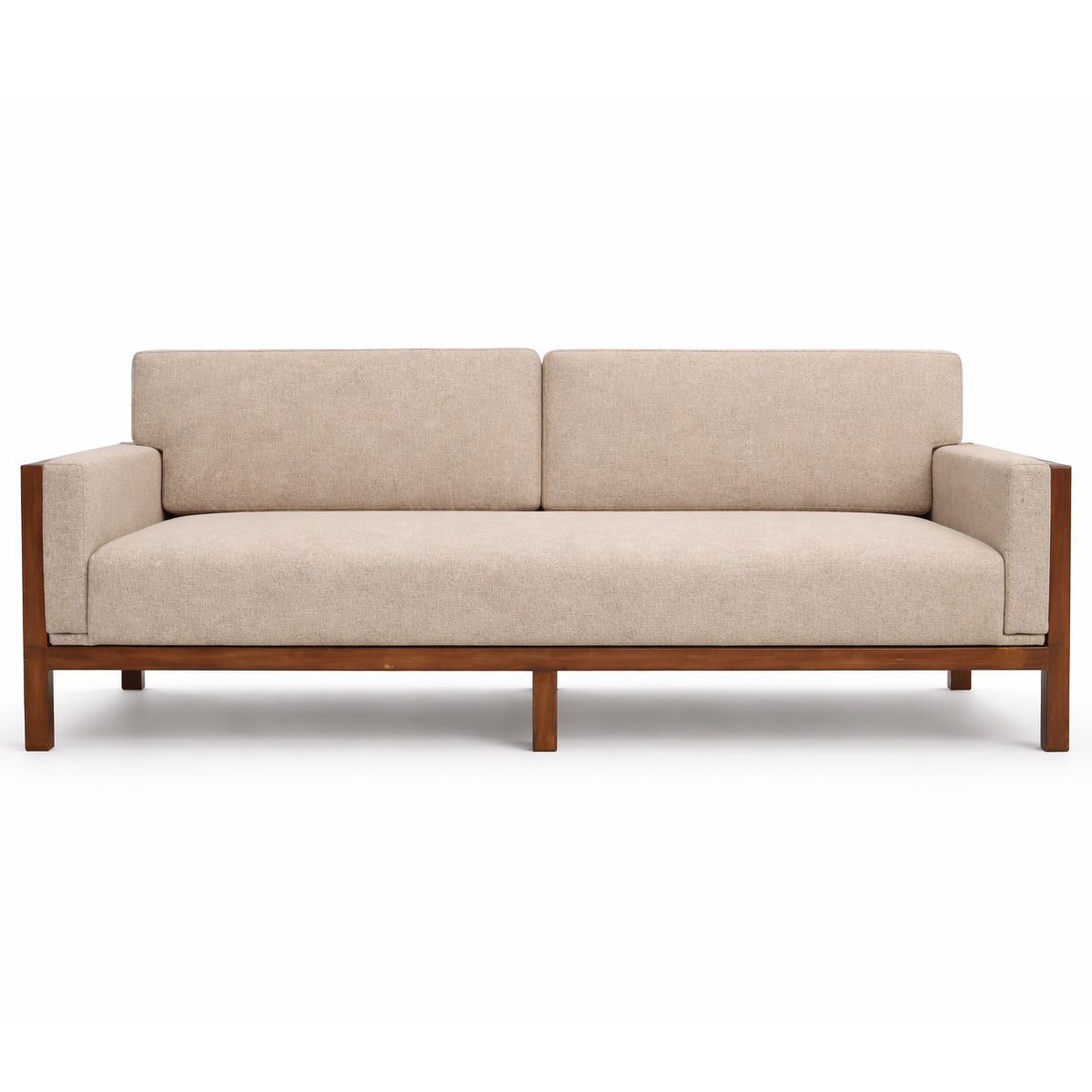 Nysa 2 & 3 Seater Sofa – Modern Upholstered Fabric Couch with Solid Wood Frame for Living Room - Habitt
