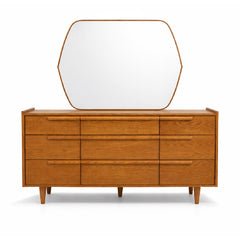 Nora Wooden Dresser | Modern Bedroom Storage Dresser with Mirror - Habitt