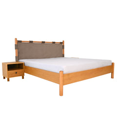 Carlo King Size Bed With 2 Side Table