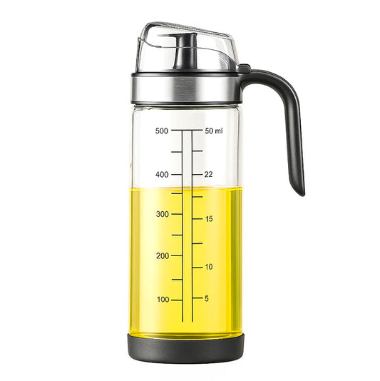 Oil Jug – Glass Oil Dispenser with Automatic Flip Cover