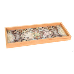 Rectangular Wood Thrush Tray – 8x19 Inch Decorative Wooden Serving Tray