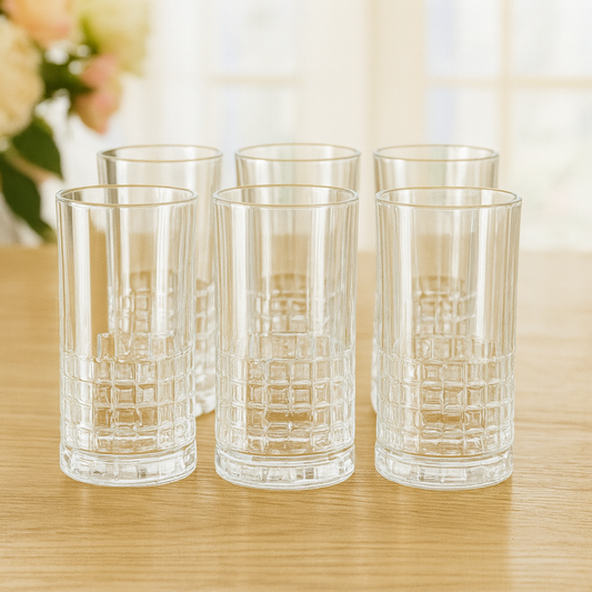 Break-Design Clear Glass Premium Heavy Base Drinkware