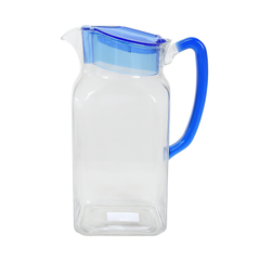 SQ Jug 1900ml – Available in Sky Blue, Purple, Orange, Clear, Amber & Blue | Premium Polycarbonate Square Pitcher - Habitt