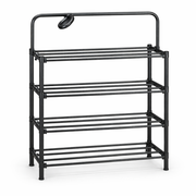 Foldable Shoe Rack with Wall Hanging – 4 Tier / 5 Tier Space Saving Shoe Organizer - Habitt