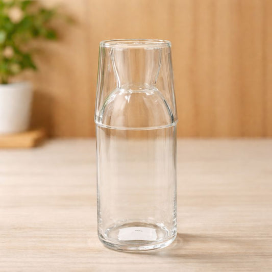 2Pcs Clear Glass Water Set – Carafe with Matching Tumbler