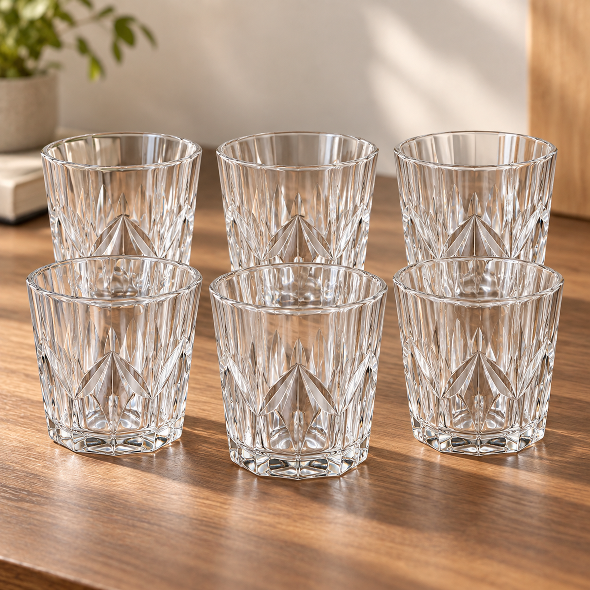 6 Pcs Tumbler Glass Set 325ML – Premium Clear Drinking Glasses for Water, Juice, Soft Drinks, Mocktails & Everyday Use