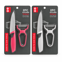 2 Pcs Kitchen Knife & Peeler Set –Assorted