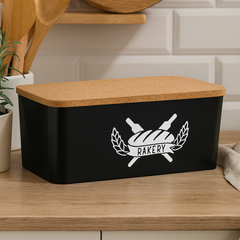 Dove Bread Box with Wood Top – Premium Bread Storage Container for Freshness & Style