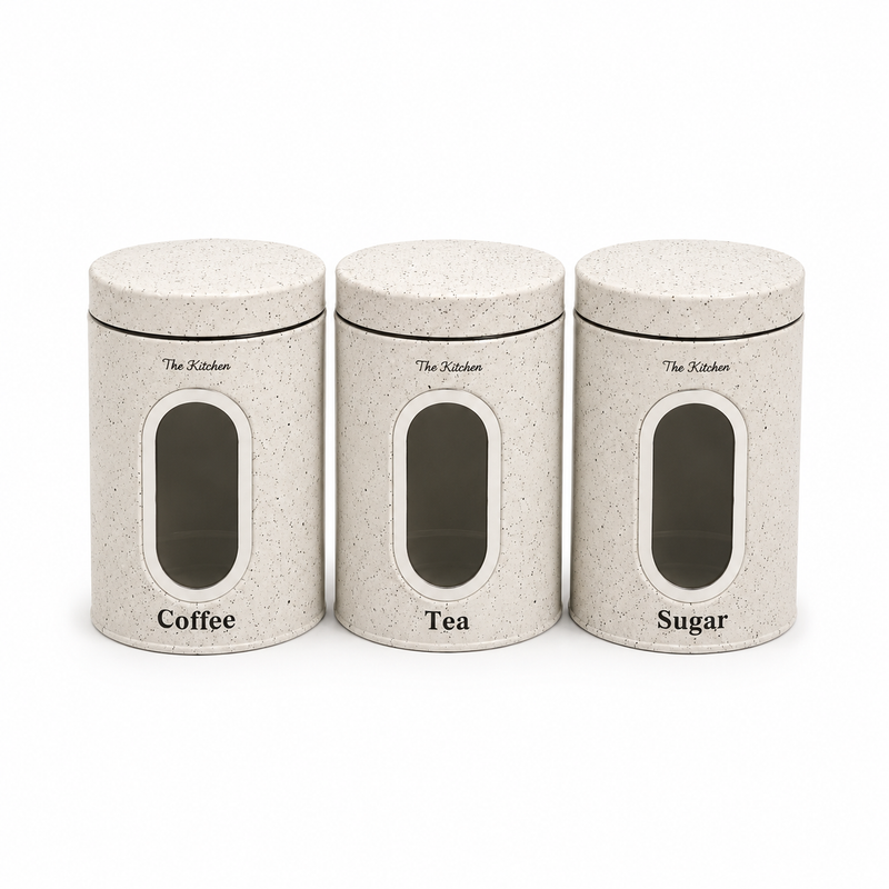 3-Piece Canister Set – White