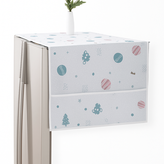 Waterproof Fridge Cover with Side Pockets – Dustproof Refrigerator Protector