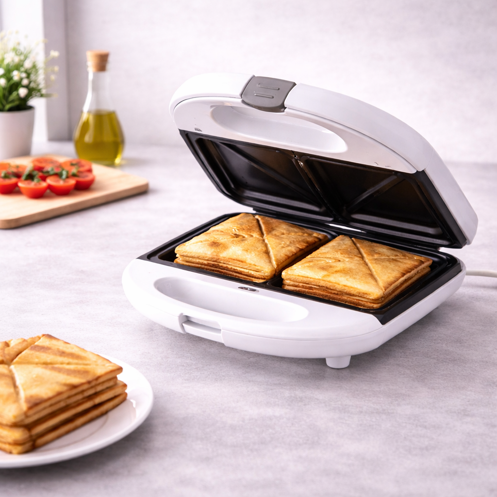 Sencor SSM1100 Sandwich Maker – 2 Slice with Non-Stick Plates - Habitt