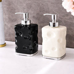 Plastic Bathroom Soap Dispenser – Liquid Soap Pump (Black / White)