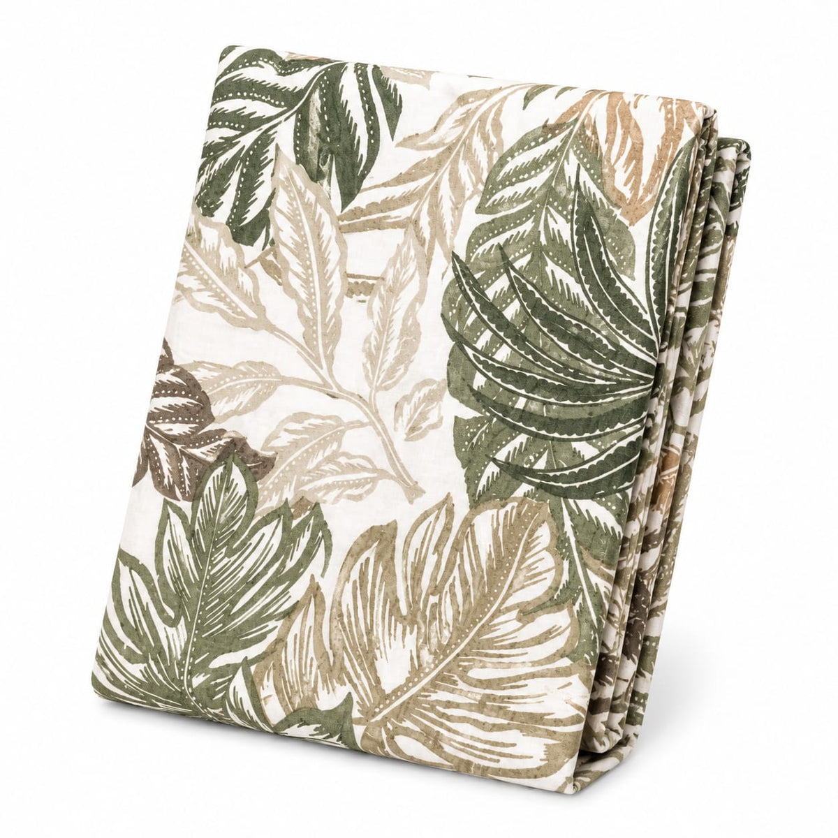 Tropical Leaves Double Bed Sheet (96 × 102 inches)