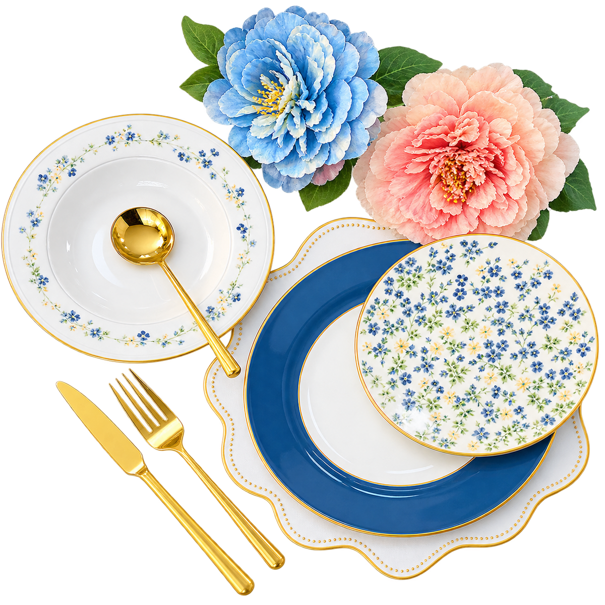 18 PCS Premium Plate Set – Elegant Dining Tableware Collection