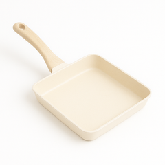 Non-Stick Square Frying Pan – Wooden Handle Cookware for Everyday Cooking