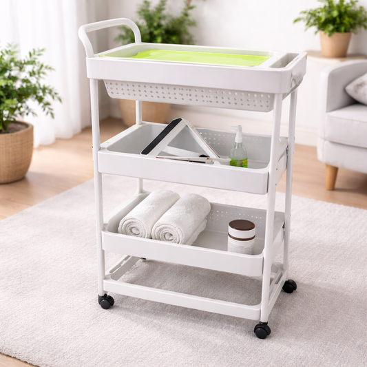 Storage Trolley – 4 Layer Rolling Organizer Cart - Habitt