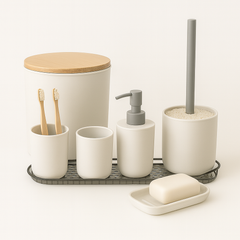 Bathroom Set – 6 Pcs ABS Round Collection