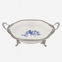 Luxury Serving Dish – Blue Floral Design (Small) | 33 × 33 cm