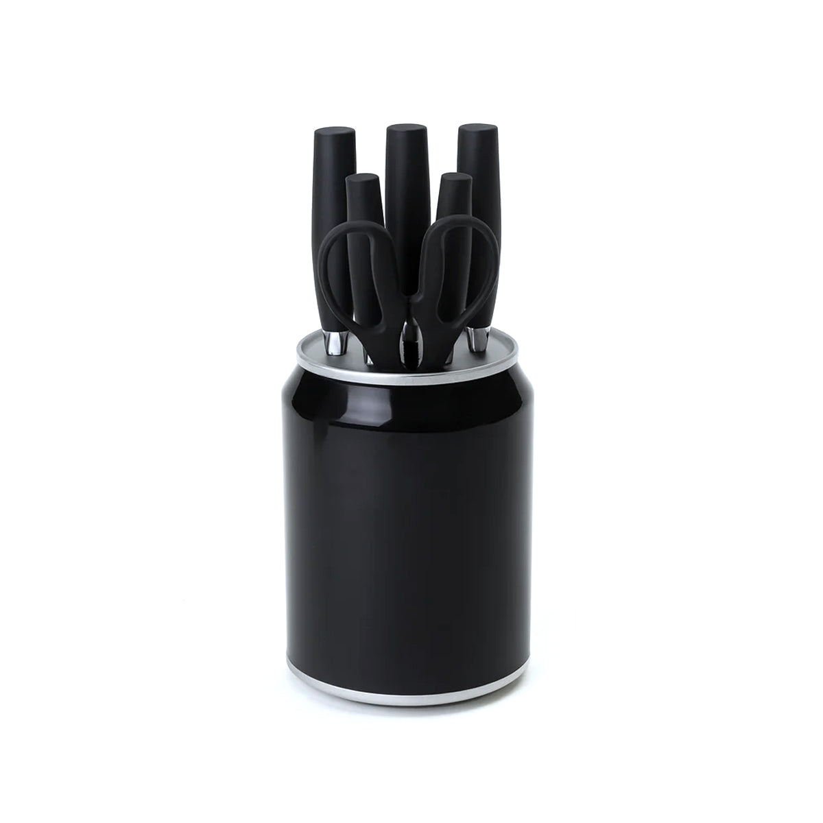 7 Pcs Stainless Steel Knife Set with Modern Block – Available in White, Grey & Black