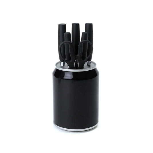 7 Pcs Stainless Steel Knife Set with Modern Block – Available in White, Grey & Black