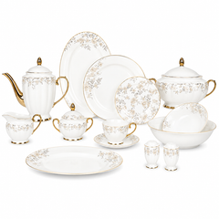 Premium 65-Piece Dinner Set | Sophisticated Dining & Serving Collection