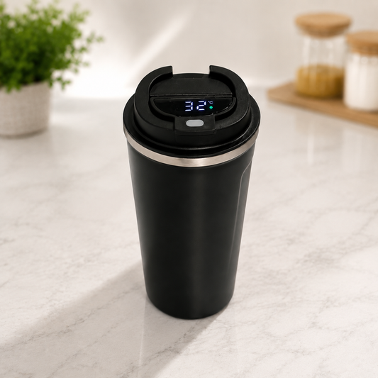 Smart Stainless Steel Vacuum Travel Mug | Temperature Display Coffee Tumbler with Lid - Habitt