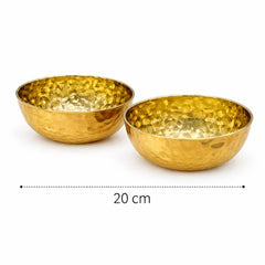 Golden Bowl Hammered Finish Serving Bowl (12 cm / 16 cm / 20 cm)