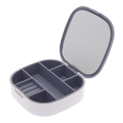 Mini Portable Jewelry Organizer – With Built-in Mirror