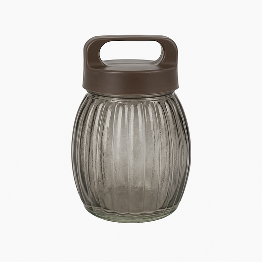 Imperial 3 Pcs Glass Jar Set – Airtight Kitchen Storage Containers with Handle Lids