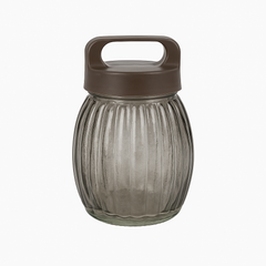 Imperial 3 Pcs Glass Jar Set – Airtight Kitchen Storage Containers with Handle Lids