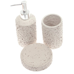 3Pcs Bath Set White 8 X 8 Inch Gs-03