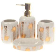 4Pcs Bath Set White 10 X 8 Inch Gs-15