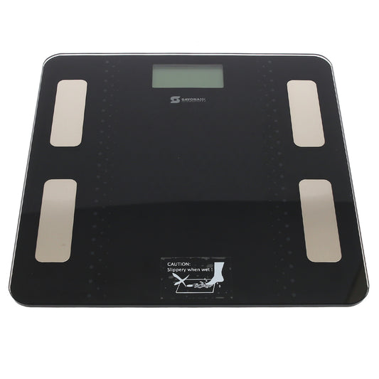 SAYONA SY2330 Digital Bath Scale – Precision Body Weight Scale with Sleek Black Glass Design