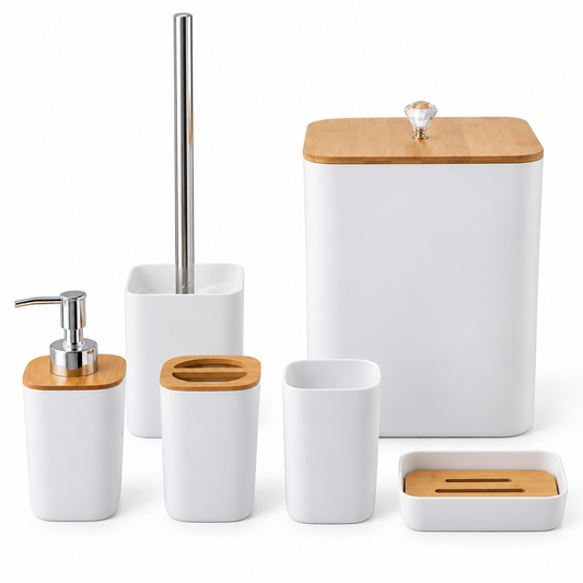 Bathroom Set 6-Piece ABS Round