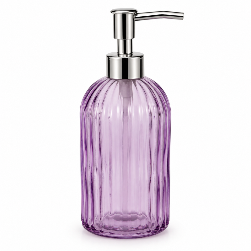 Glass Liquid Soap Bottle – Blue & Purple