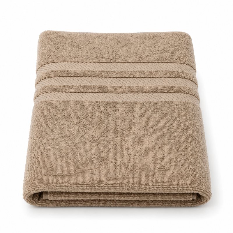 Luxury Fancy Bath Towel – Beige