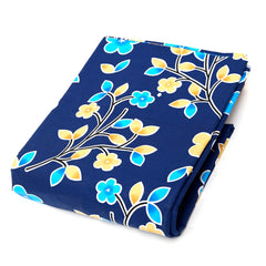 Navy Flora Double Bed Sheet 90x100"