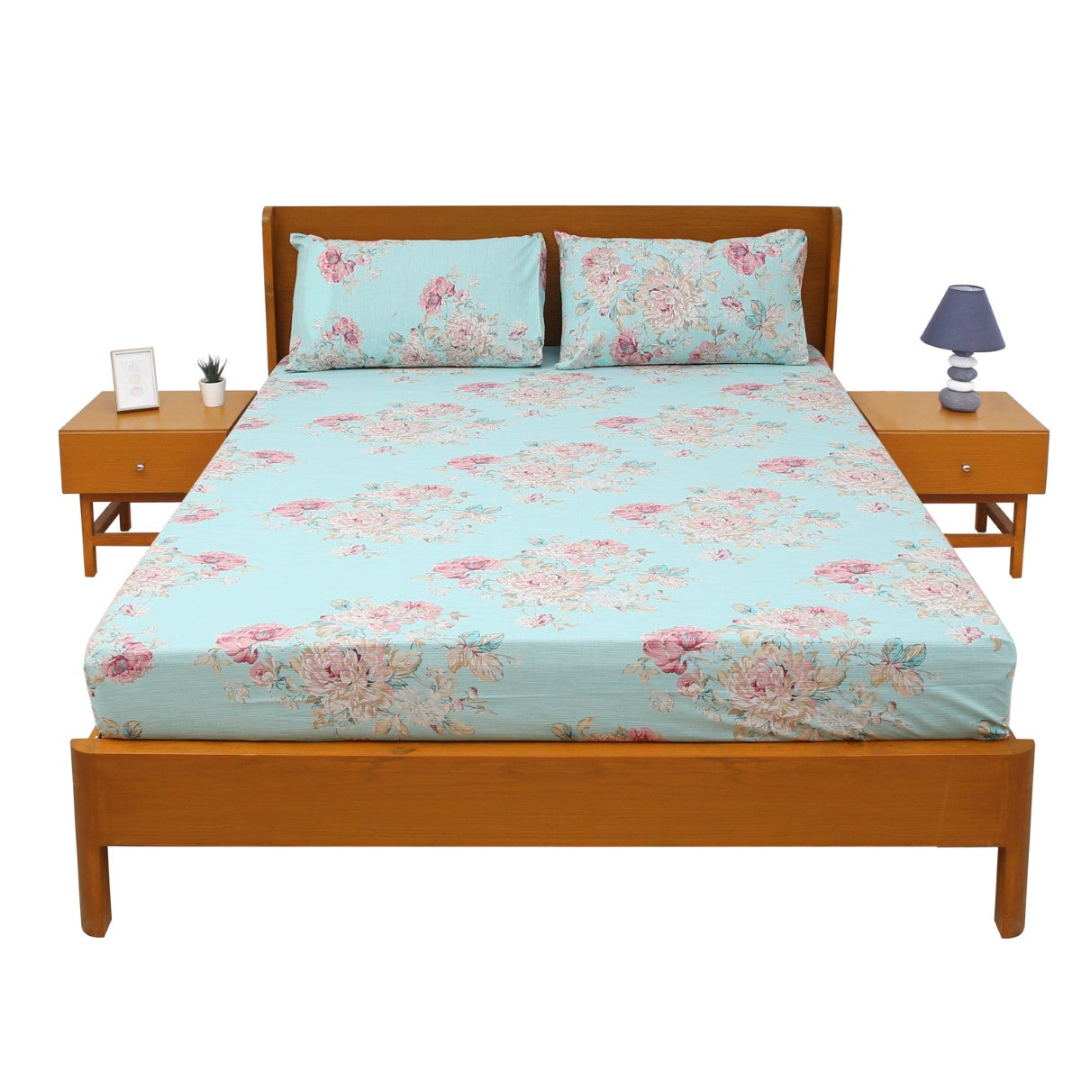 Double Bed Sheet 96x102 with 2 Pillow Covers - Habitt