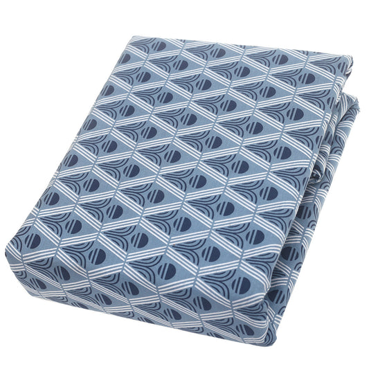 Blue Patterns Double Quilt Cover 90x96" Cotton