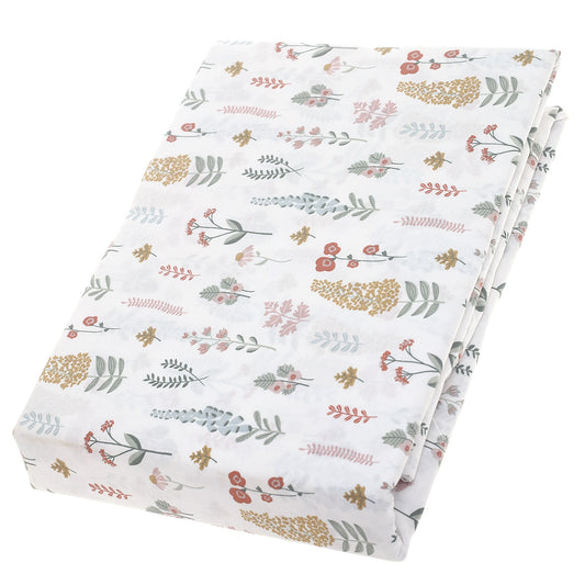 Double Bed Sheet Cotton Beige & White 96X102" Rotary Printing