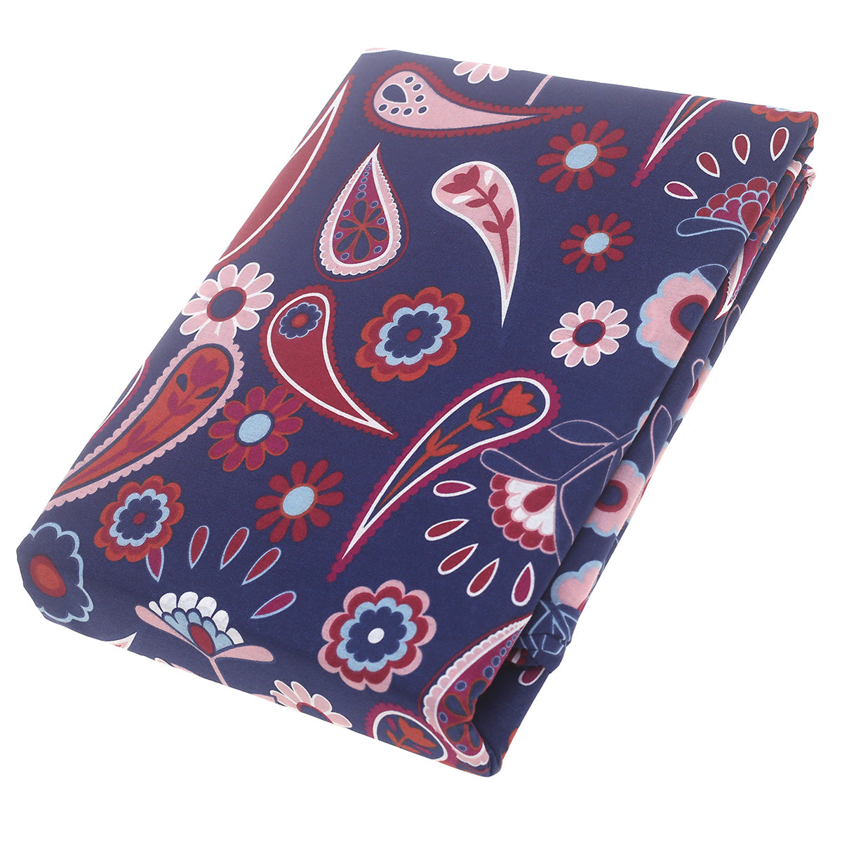Double Bed Sheet Cotton Blue & White 96X102" Rotary Printing