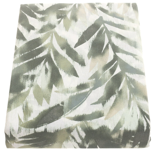 Double Bed Sheet Cotton Green & White 96X102" Rotary Printing