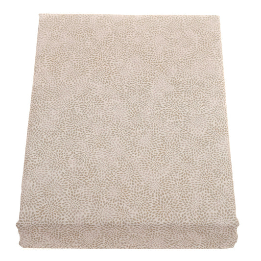 Double Bed Sheet Percale Beige 96X102" Digital Print
