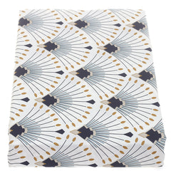 Double Bed Sheet Satin Black & White 96X102" Rotary Printing