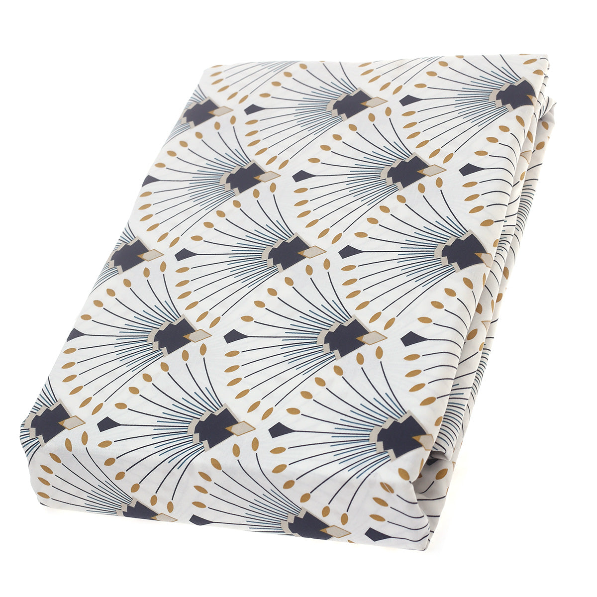 Double Bed Sheet Satin Black & White 96X102" Rotary Printing