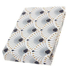 Double Bed Sheet Satin Black & White 96X102" Rotary Printing