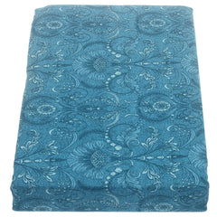 Double Bed Sheet Satin Turquoise 96X102" Rotary Printing